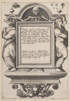 KG 02073
<br/>
Titelblad voor serie met maskerades (10 ex.)
<br/>
<em>Gheyn, Jacques de (II) (1565-1629)</em>